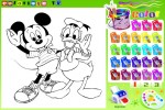 Spiel - bemale Mickey Maus und Donald Duck