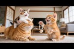 Video - Das Muschel-Halsband, das Ginger und MooMoo sorgfltig fr MamaCat gemacht haben